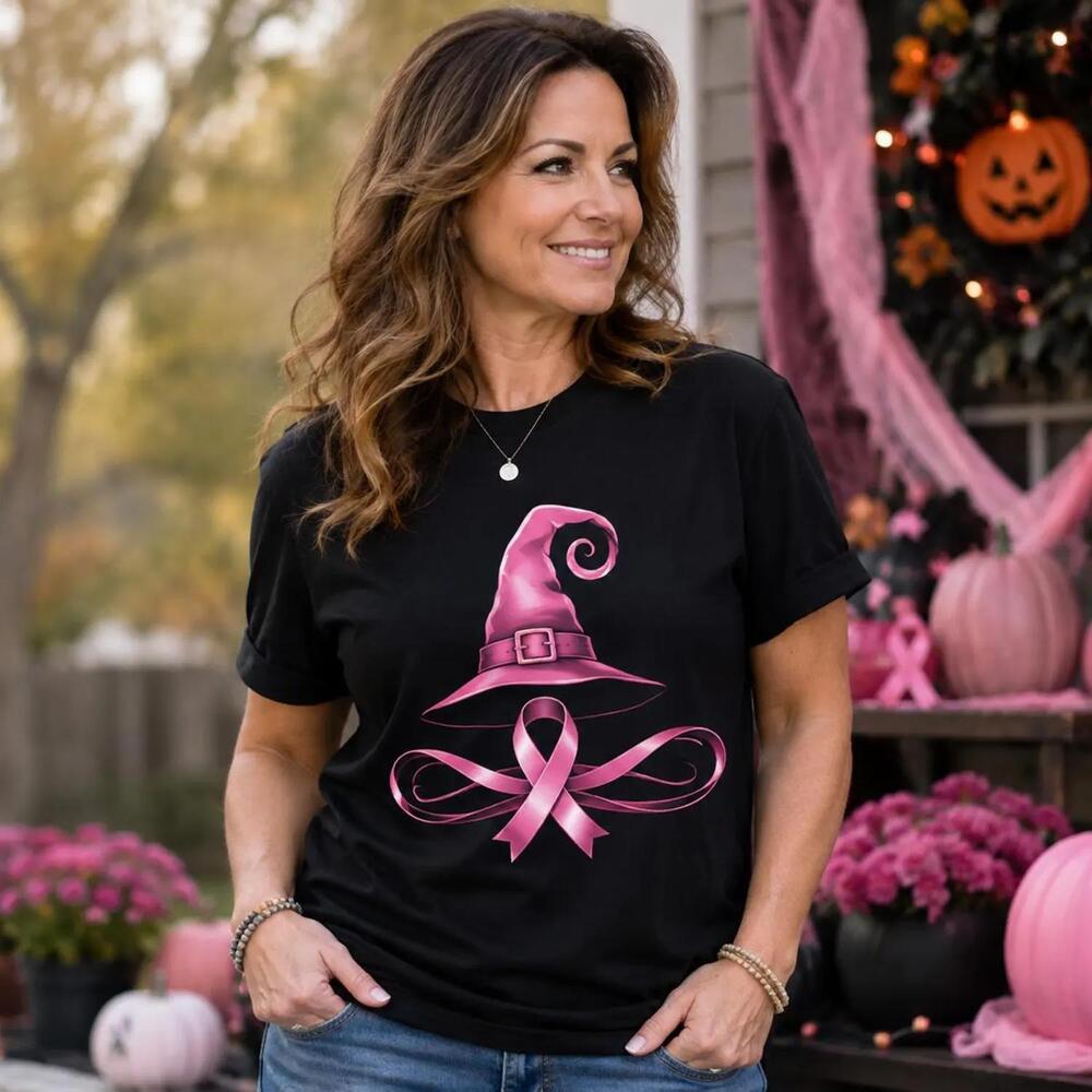 Awareness Witch Hat T-Shirt, Ribbon Tee, Halloween Shirt